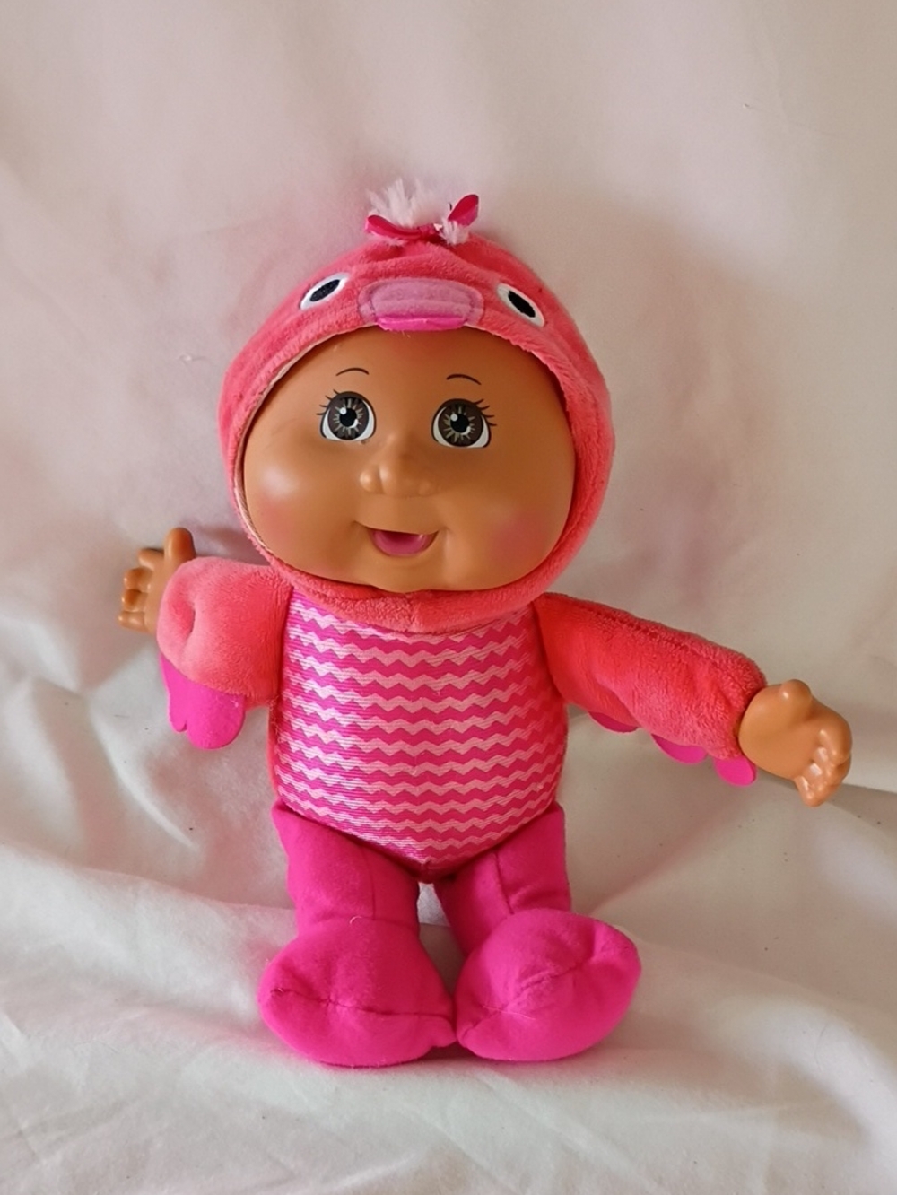 EUC Cabbage Patch Kids Cuties Rosalie Flamingo Exotic Friends Pink Doll